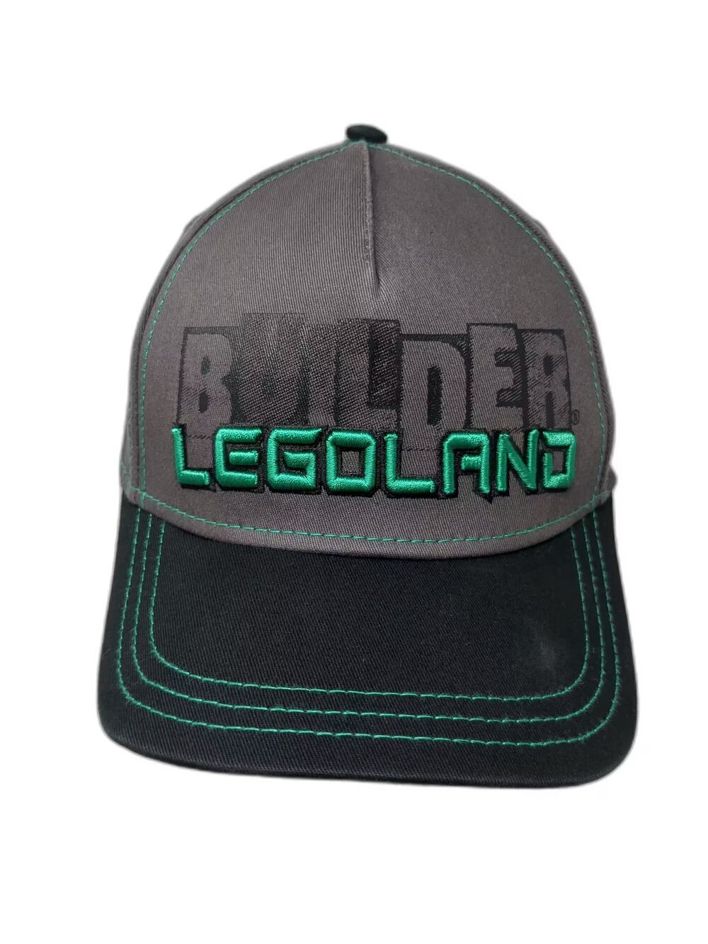 LEGOLAND Builder Gray Baseball Cap One Size Green Embroidered Dream Big Hat Logo